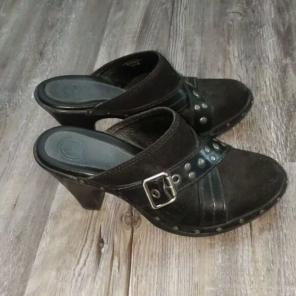 Nature by Lamaze leather black heeled clogs - Picture 5 of 6